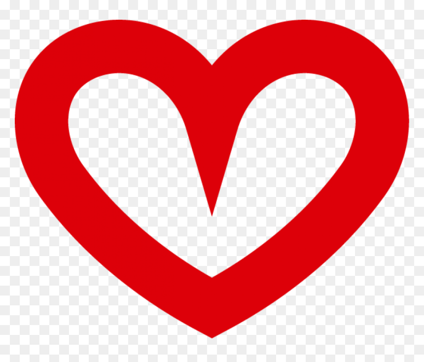 Curved Red Heart Outline Png Image - Brixton, Transparent Png - heart png outline