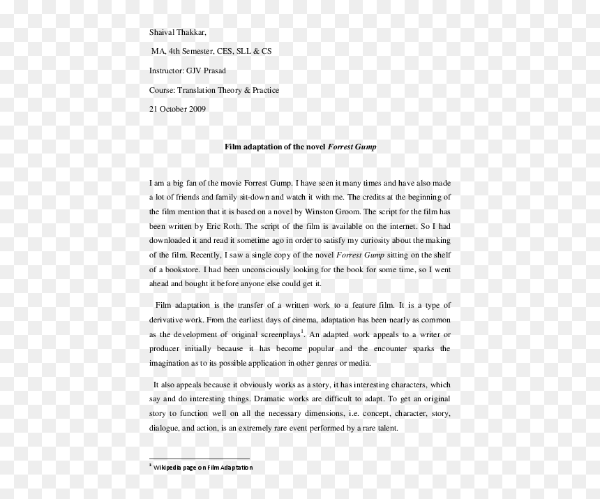 Document, HD Png Download - forrest gump png