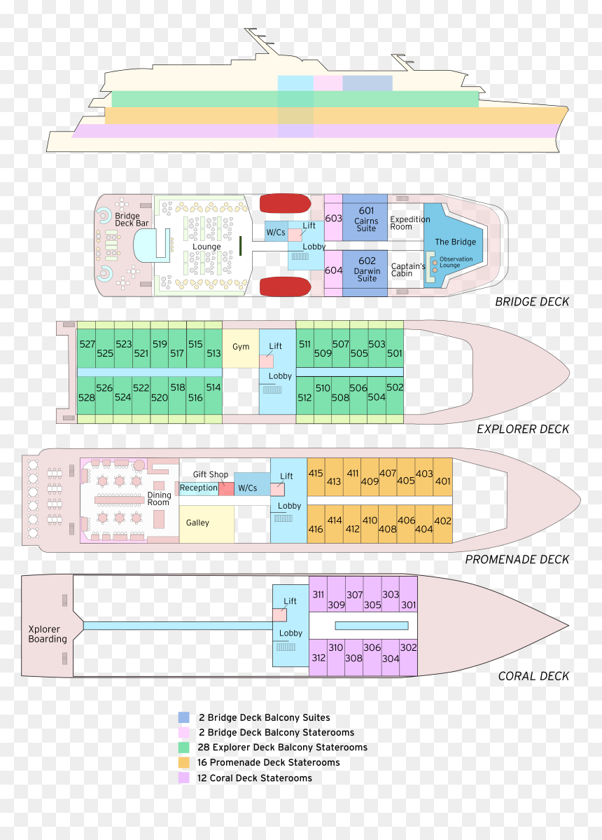 Deck Plan Coral Adventurerpng-01, Transparent Png - adventurer png