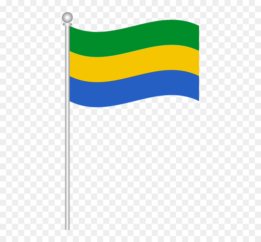 Flag Of Gabon, Flag, Gabon, World Flags , Png Download - De La Bandera De Gabon, Transparent Png - world flags png