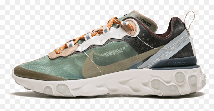 Nike X Undercover React Element 87, HD Png Download - green mist png