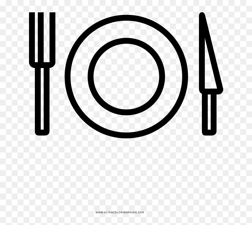Place Setting Coloring Page - Circle, HD Png Download - place setting png