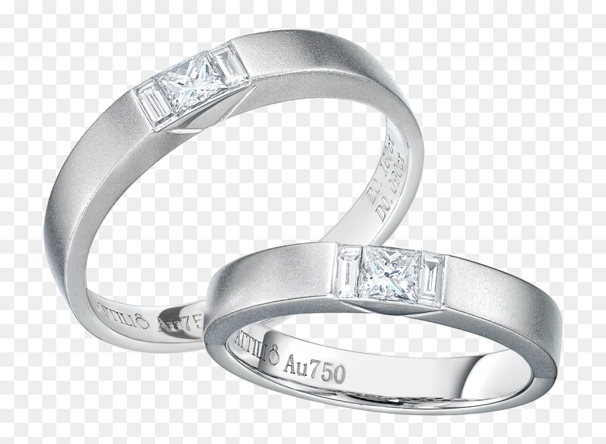 18k White Color Gold Diamond Ring - Pre-engagement Ring, HD Png Download - white ring png