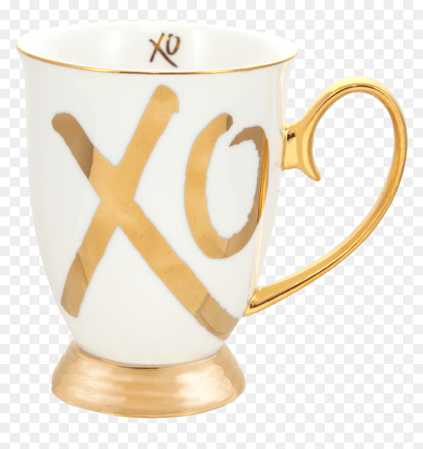 Taza Blanco Dorado, HD Png Download - xo png