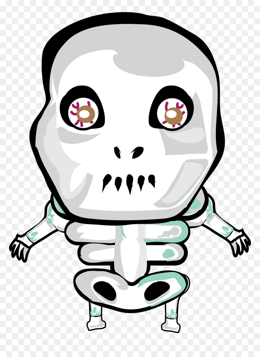 วัน ฮาโลวีน โครง กระดูก, HD Png Download - skeleton face png