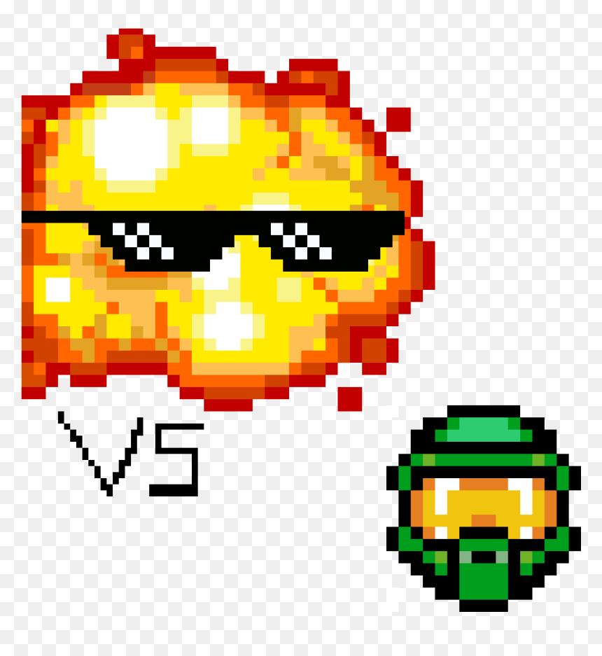 You Got Wrecked Halo - 8 Bit Explosion Png, Transparent Png - cuadricula png