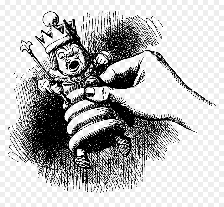 Alice Through The Looking Glass Original Illustrations, HD Png Download - king chess piece png
