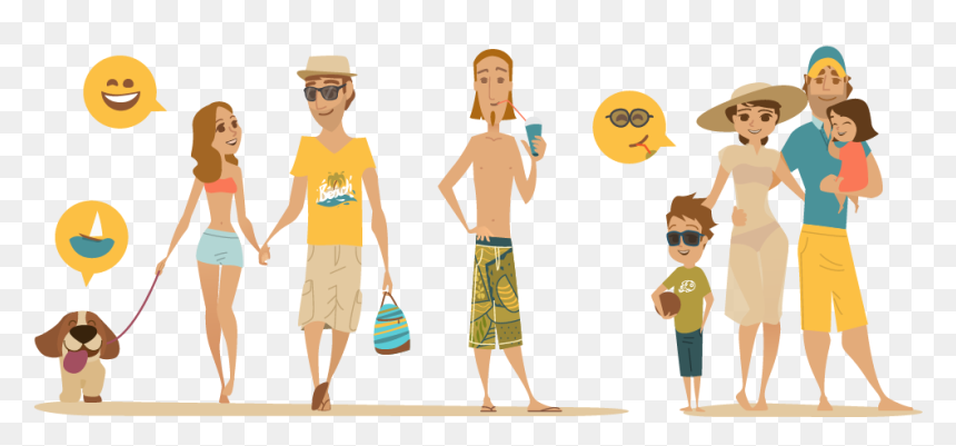 Vector Graphics , Png Download - Couple With Dog Illustration Png, Transparent Png - family vector png