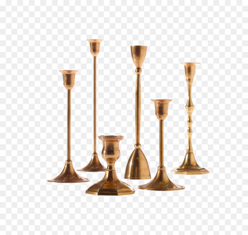 Gold Taper Holder - Bougeoir Doré Pas Cher, HD Png Download - candelabra png