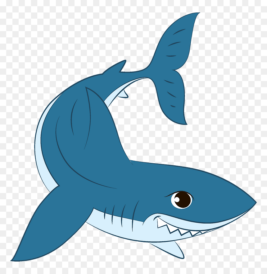 Shark Clipart - Great White Shark, HD Png Download - cartoon shark png