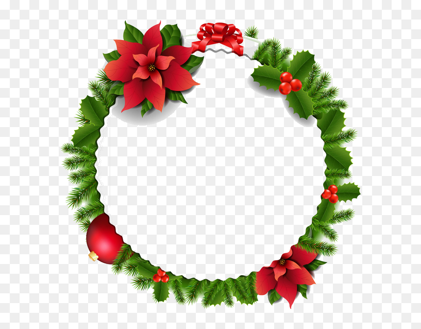 Tubes Noel - Wreath, HD Png Download - christmas vector png