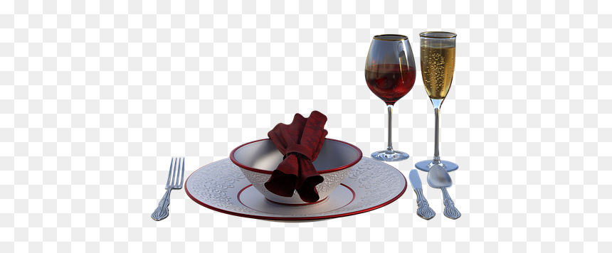 Wine Glass, HD Png Download - place setting png