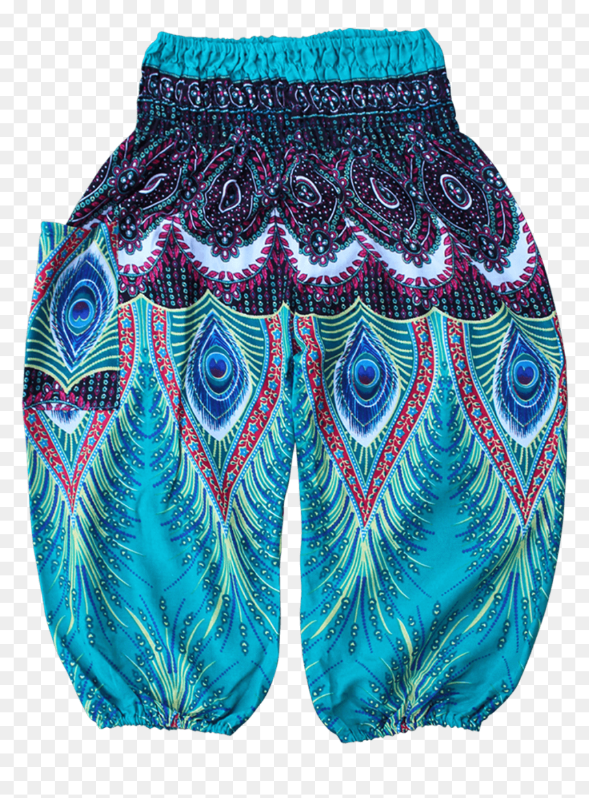 Green Flare Kids Harem Pants From Bohemian Island - Board Short, HD Png Download - green flare png