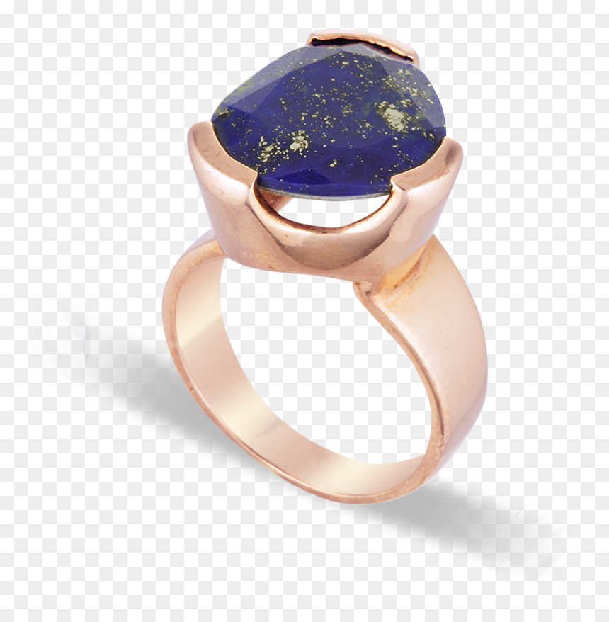 Lapis Lazuli Rose Gold Ring - Engagement Ring, HD Png Download - lapis lazuli png