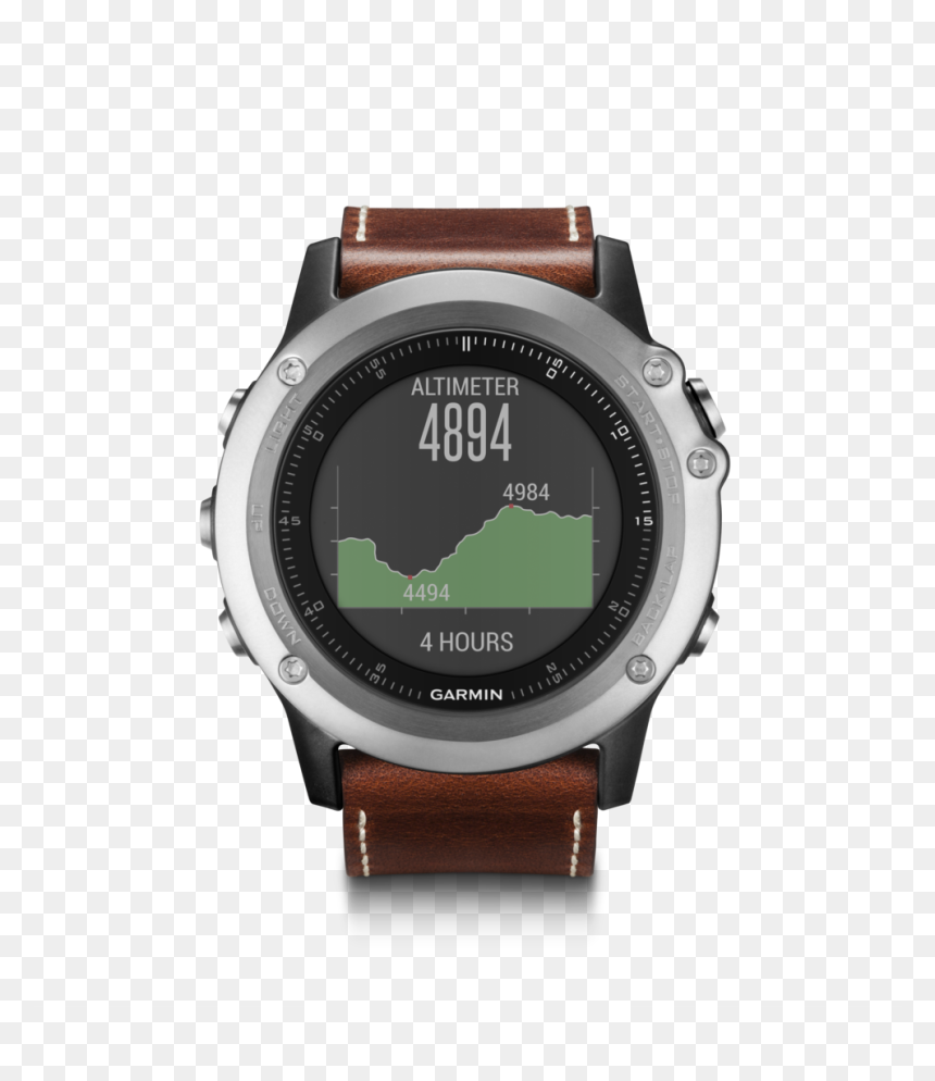 Fenix 3 Sapphire Silver With Leather Band - Garmin D2 Bravo, HD Png Download - fenix png