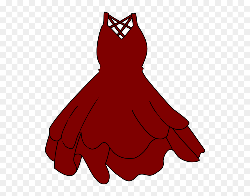 Dress Clipart Red - Little Black Dress Clip Art, HD Png Download - red dress png
