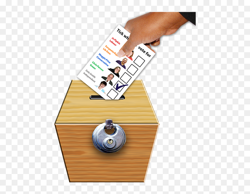 Png Person Putting - Ballot Paper Voting Box, Transparent Png - ballot box png