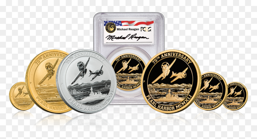 Pearl Harbor Gold Coin Series Exclusive To U - Cash, HD Png Download - pile of gold coins png