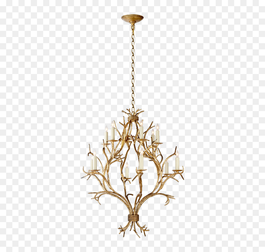 Branch Open Frame Chandelier In Old White, HD Png Download - candelabra png