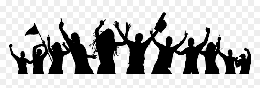 Silhouette, HD Png Download - people cheering png
