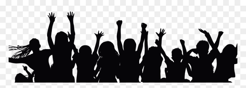 Kids Dancing Silhouette Png, Transparent Png - people cheering png