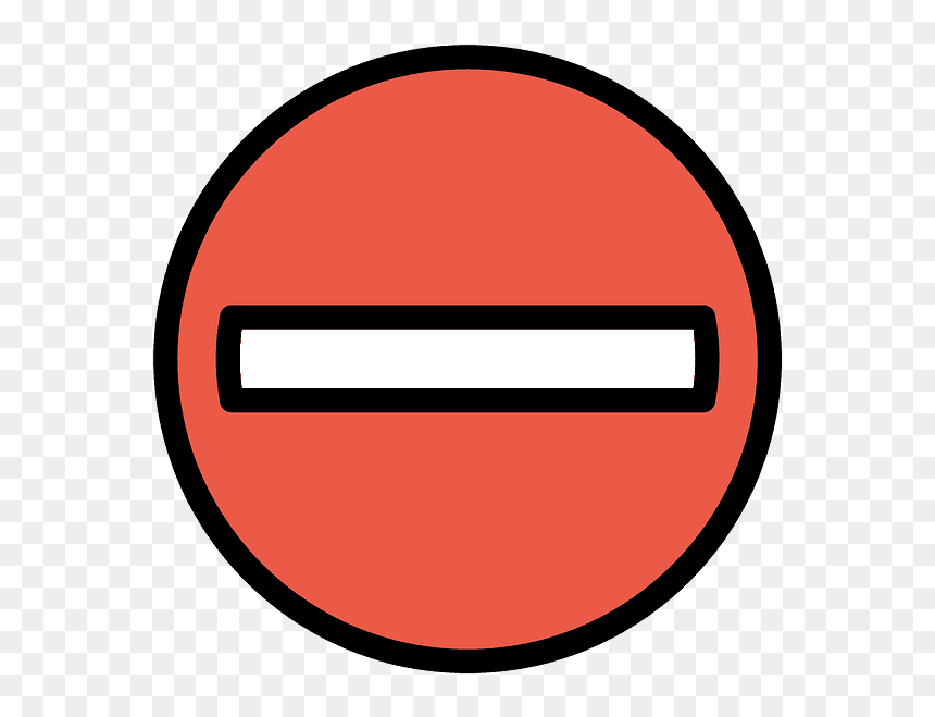 No Entry Emoji Clipart - Circle, HD Png Download - free entry png