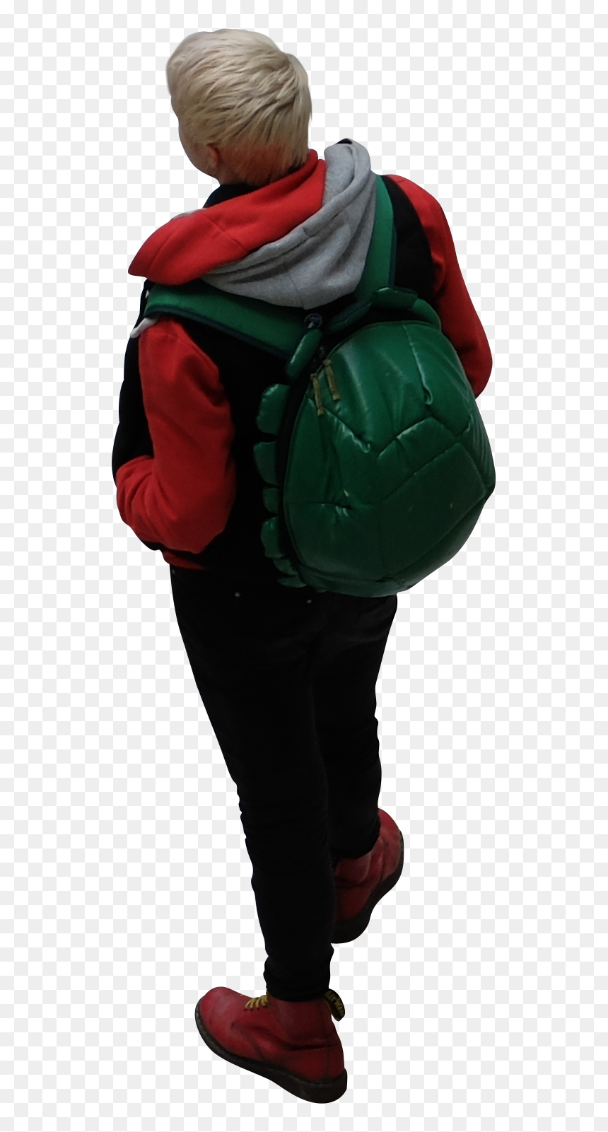 Woman With Backpack, Aerial View - Aerial People Png, Transparent Png - tree cutout png