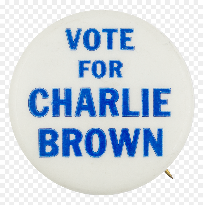 Vote For Charlie Brown Entertainment Button Museum - Circle, HD Png Download - vote button png