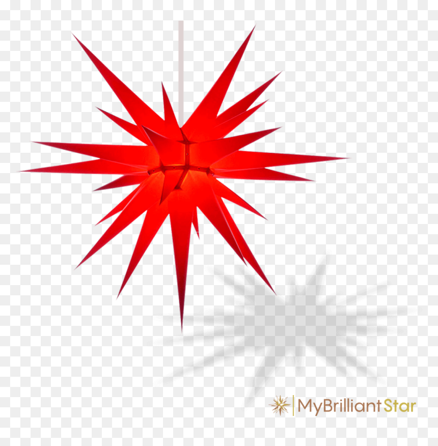Original Herrnhut Paper Star, Red, ~ 80 Cm / 32 Inch - Herrnhuter Sterne, HD Png Download - red starburst png