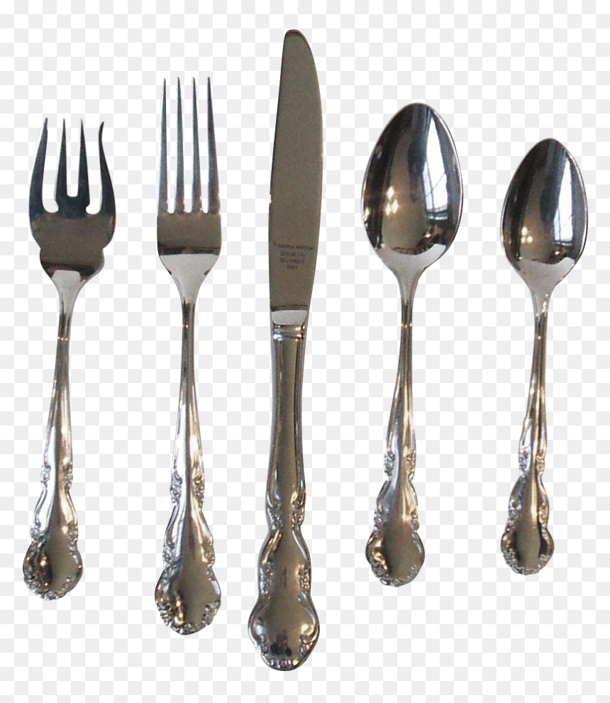 Reed And Barton Dickenson Five Piece Place Setting - Knife, HD Png Download - place setting png