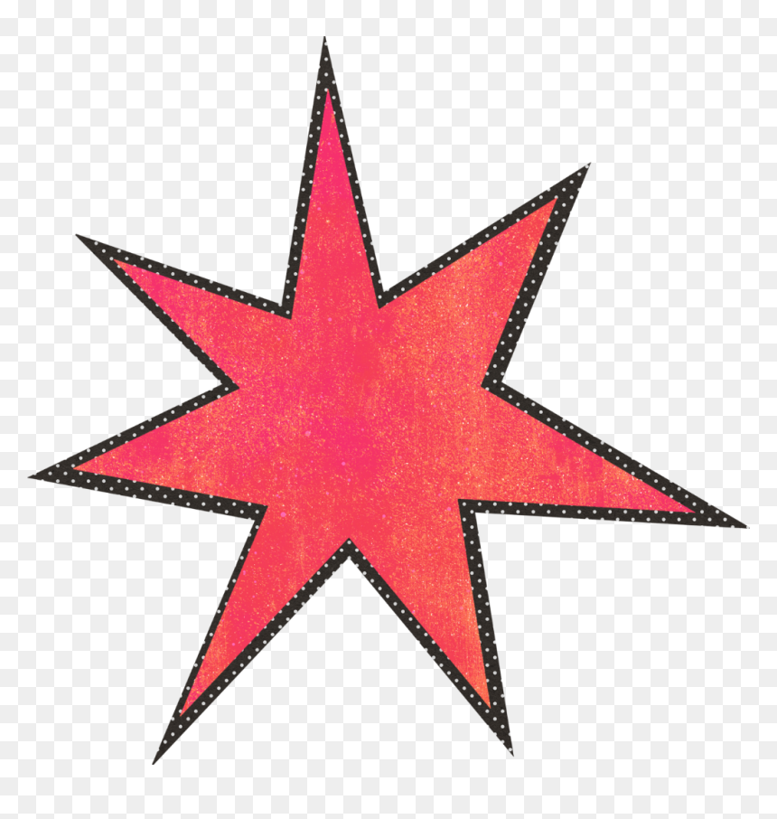 #freetoedit #ftestickers #decoration #design #starburst - Heptagram, HD Png Download - red starburst png