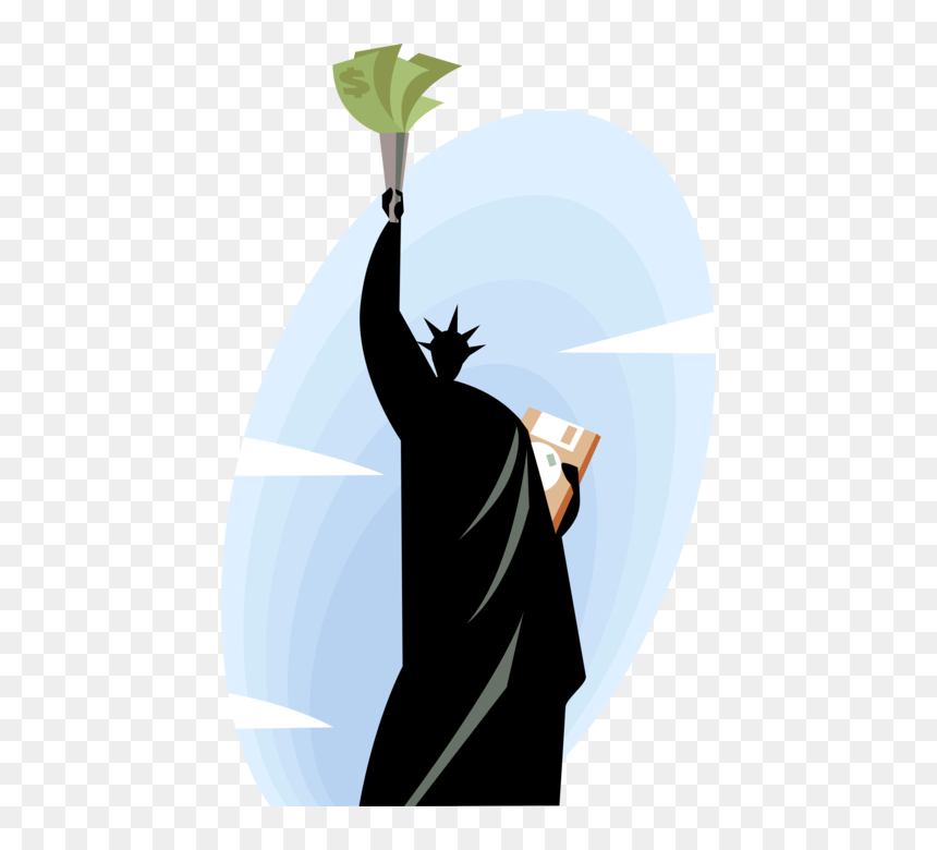 Vector Illustration Of Statue Of Liberty Colossal Neoclassical - Illustration, HD Png Download - statue of liberty vector png