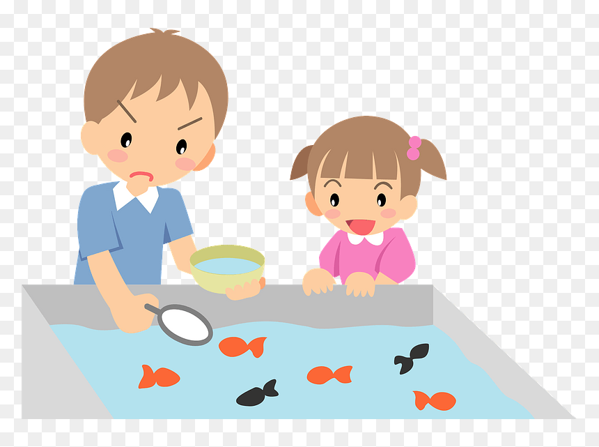 Brother Sister Goldfish Scooping Clipart, HD Png Download - brother png