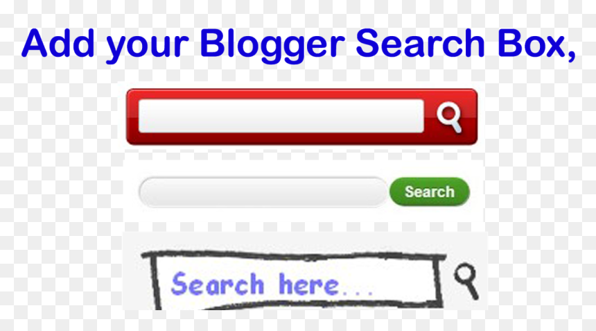 Add Your Blogger Special Search Box Button, - Webmail, HD Png Download - search box png