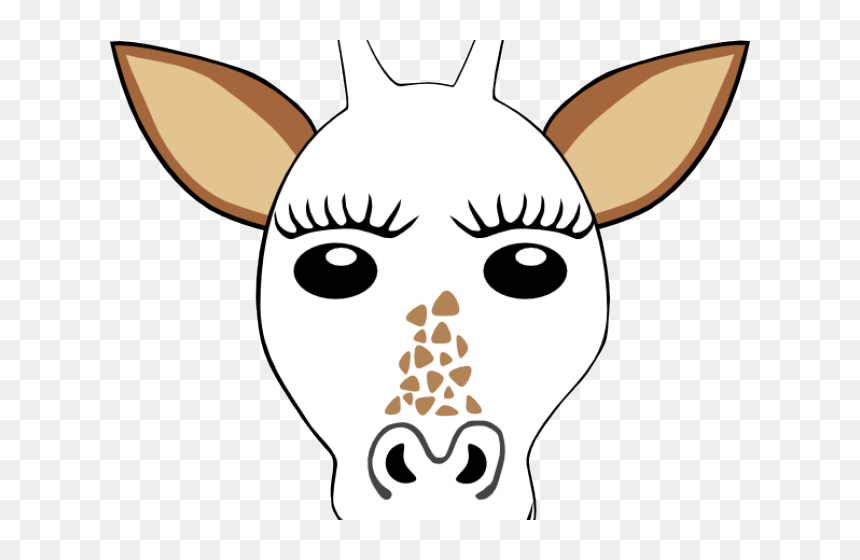 Ear Clipart Giraffe - Giraffe Head Coloring Sheet, HD Png Download - giraffe clipart png