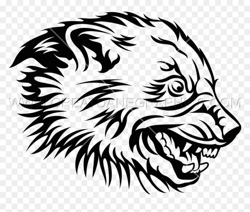 Black And White Wolverine Animal Clipart , Png Download - Illustration, Transparent Png - wolverine animal png