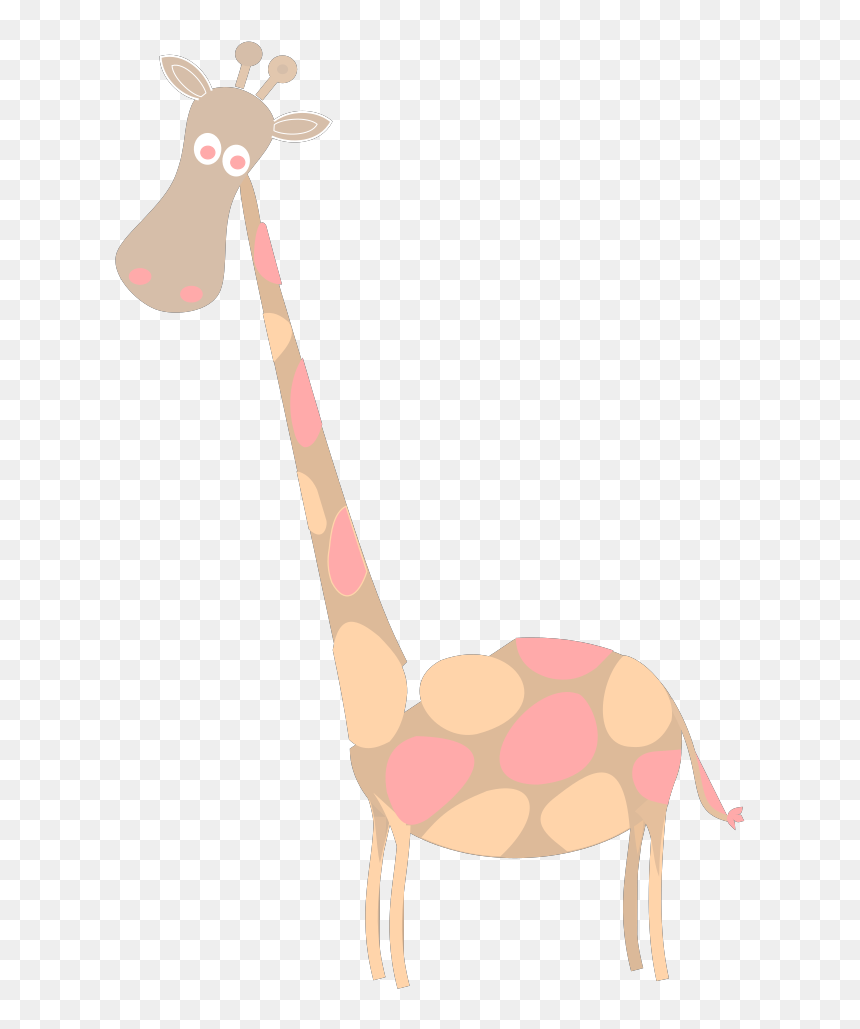 Blue Giraffe On Side Svg Clip Arts - Giraffe, HD Png Download - giraffe clipart png