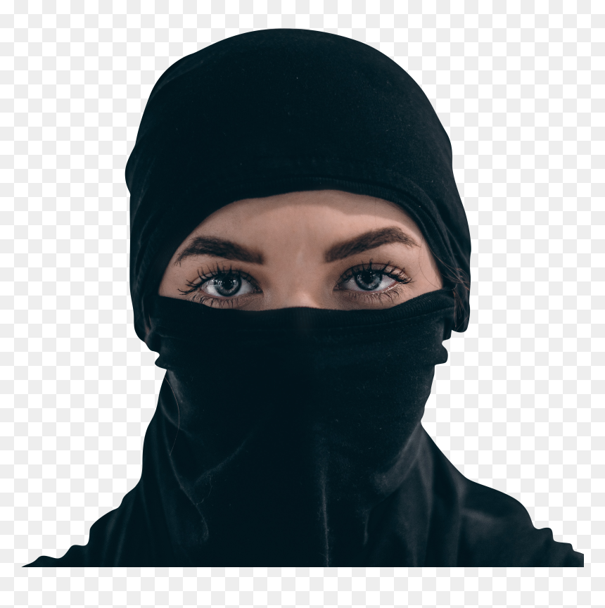 Muslim Woman Wearing Black Mask - Elijah O Donnell, HD Png Download - black mask png