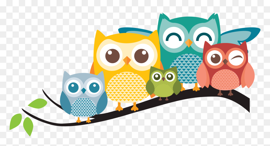 Cartoon Owl Personalized Owl Family Pillow The Personalization - Transparent Background Owl Clipart, HD Png Download - owls png