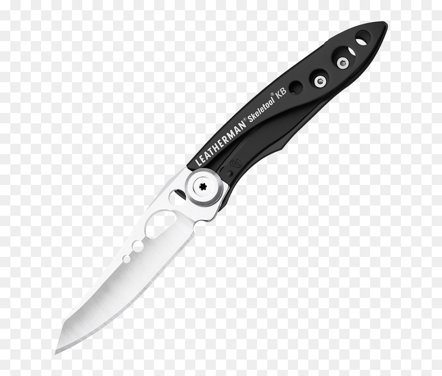 Skeletool Kb Pocket Knife, Black, Knife Blade Deployed - Skeletool Kb Black Leatherman, HD Png Download - pocket knife png