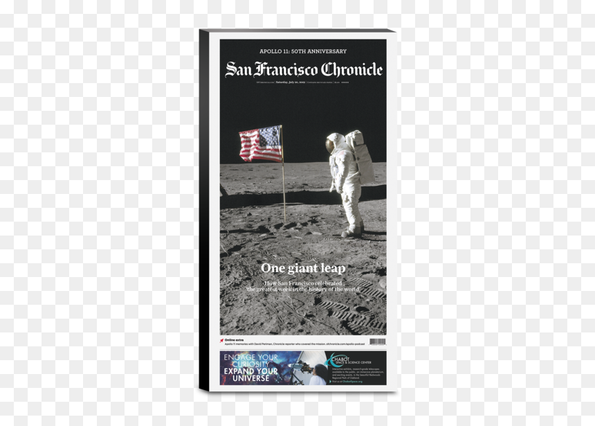 50th Anniversary - Flag On The Moon, HD Png Download - san francisco skyline png