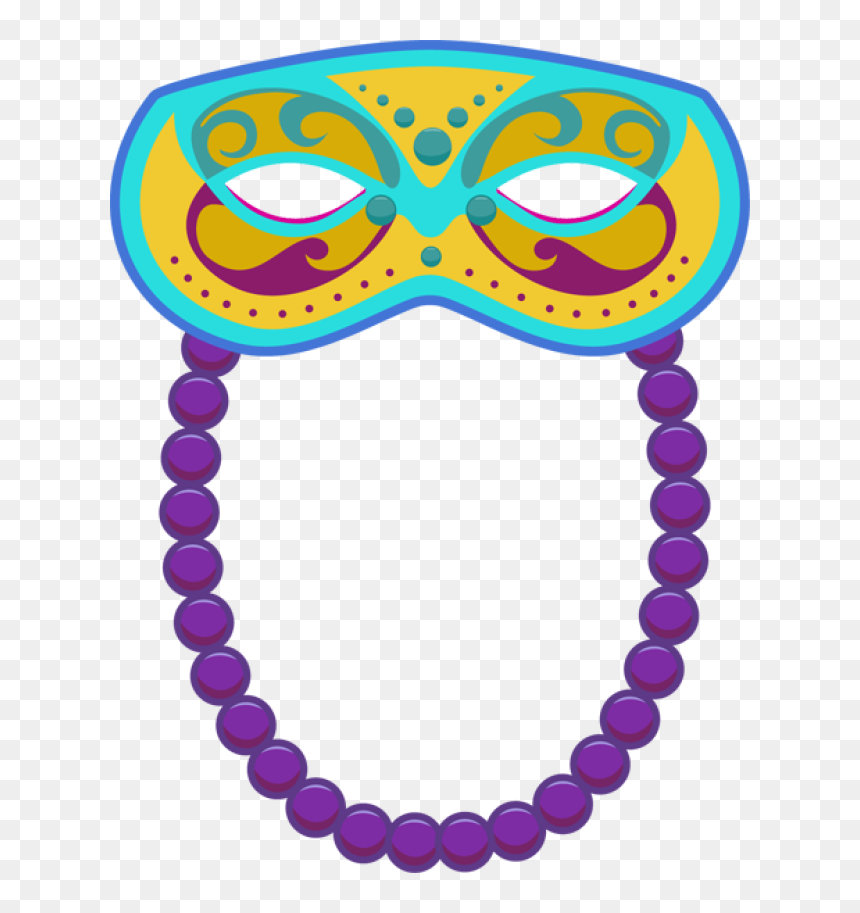 Mardi Orleans And Gras Mask In Frames Clipart - Mardi Gras, HD Png Download - mardi gras border png