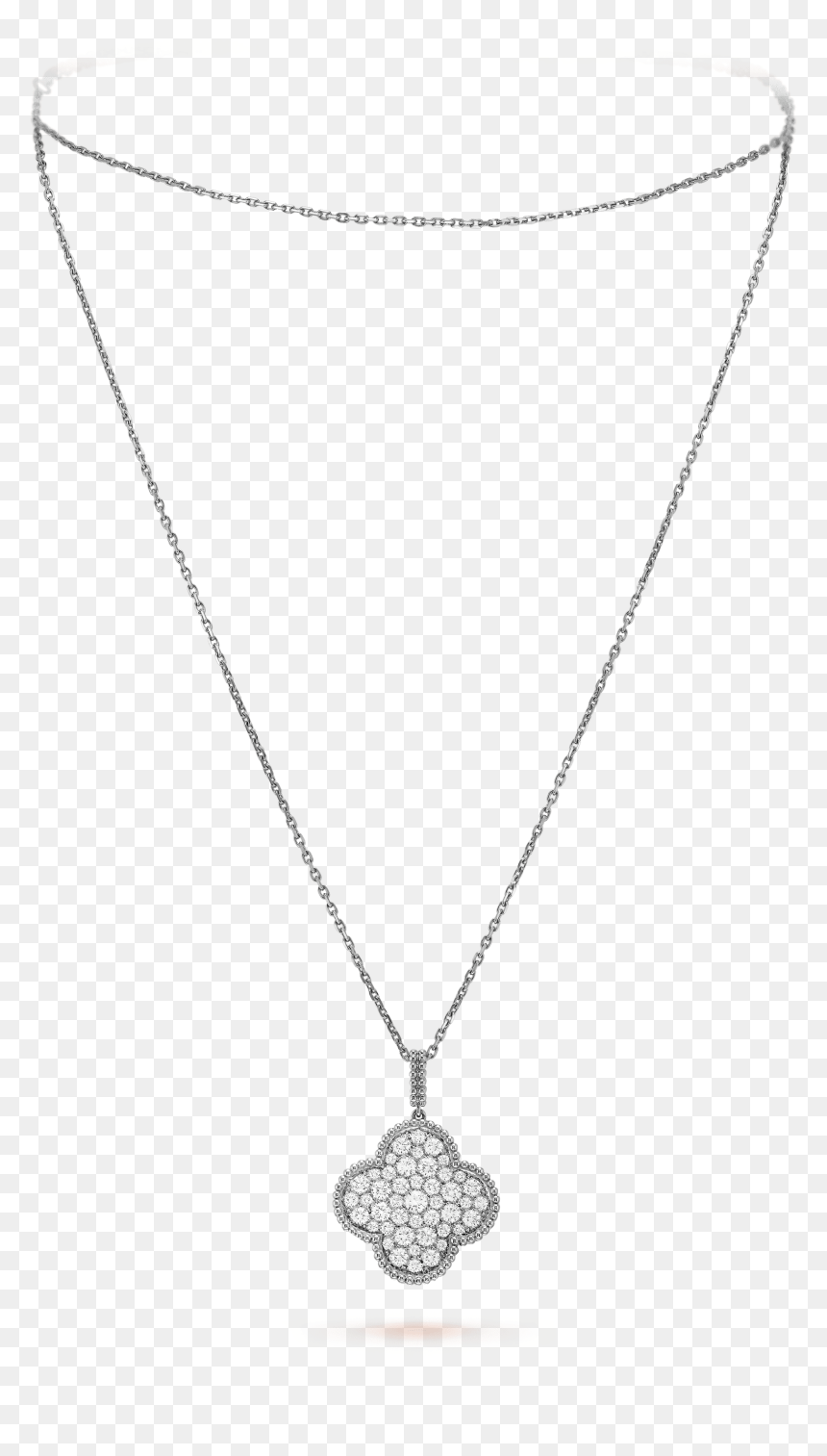 Magic Alhambra Long Necklace, 1 Motif, - Locket, HD Png Download - diamond chain png