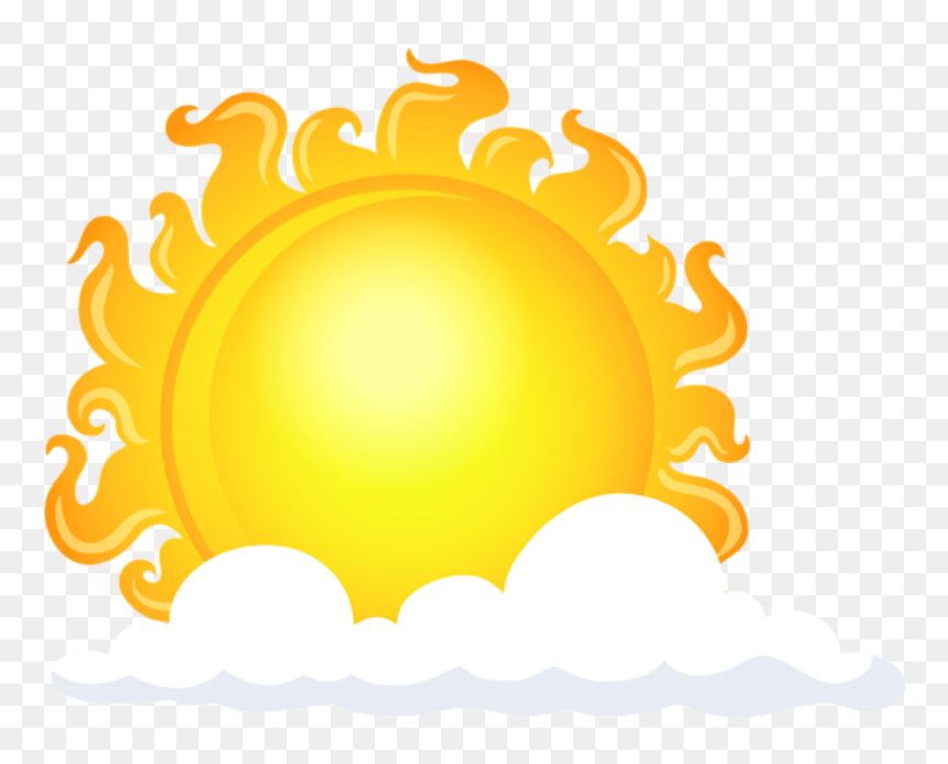 Imagem Sol Sol Entre Nuvens 3 Png - Sun With Clouds Transparent, Png Download - nuvens png