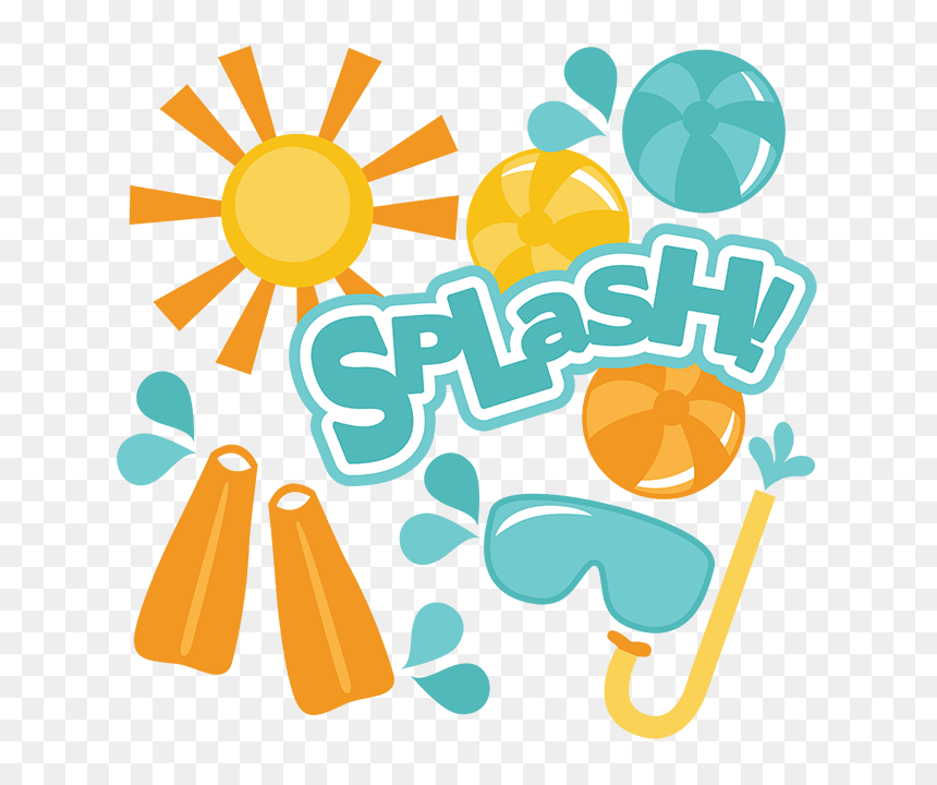 Orange Clipart Water Splash - Splash Day Clipart, HD Png Download - pool water png