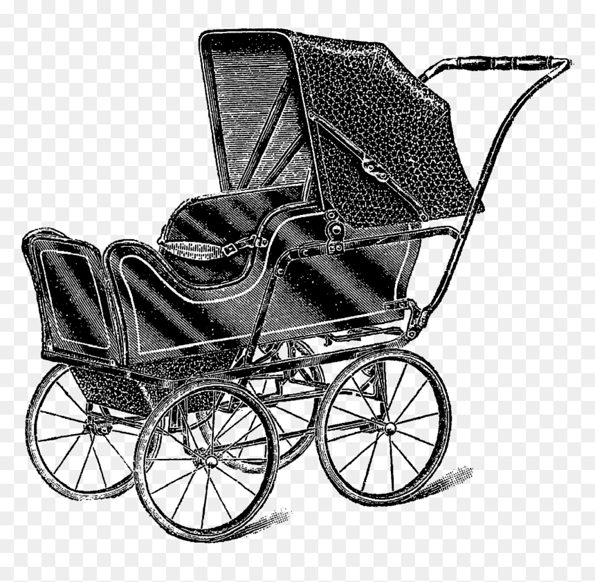Vintage Baby Carriage Png Download - Baby Transport, Transparent Png - baby carriage png