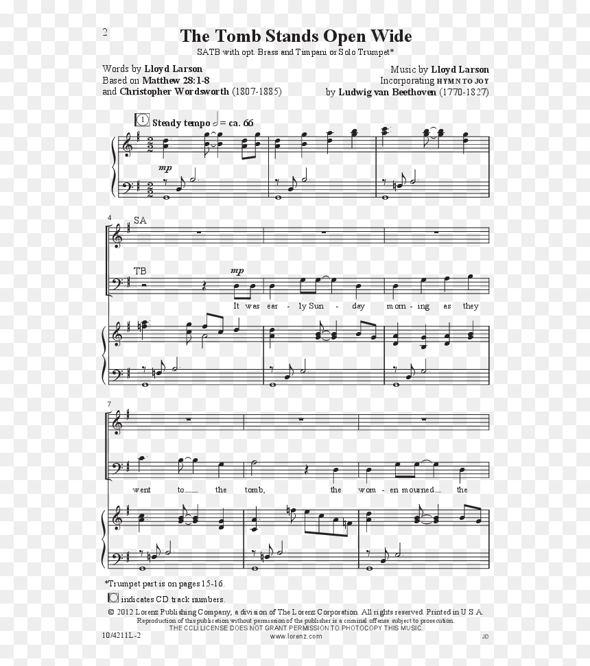 Sheet Music, HD Png Download - empty tomb png