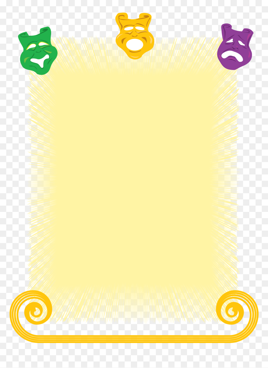 Mardi Gras Frames - Mardi Gras Stationery, HD Png Download - mardi gras border png