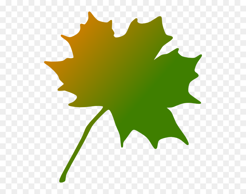 Orange Green Maple Leaf Svg Clip Arts - Maple Leaf Clip Art, HD Png Download - leaf clip art png