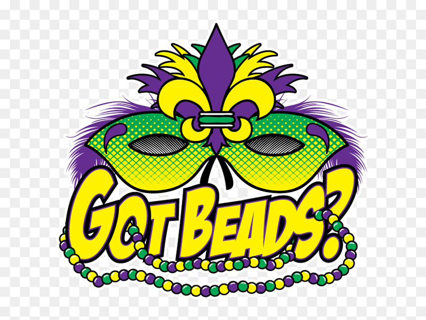 Mardi Orleans In Gras Invitation Wedding Bead Clipart - Fat Tuesday Png, Transparent Png - mardi gras border png